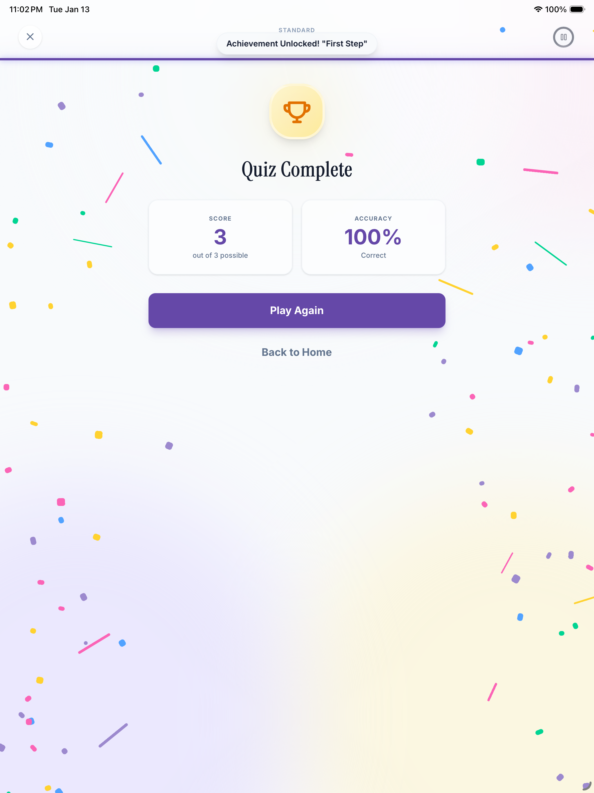 Scripture Scholar Quiz Complete